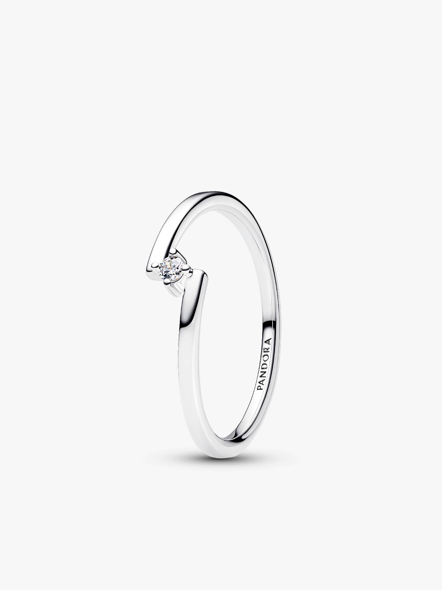Anillo  Solitario de banda abierta