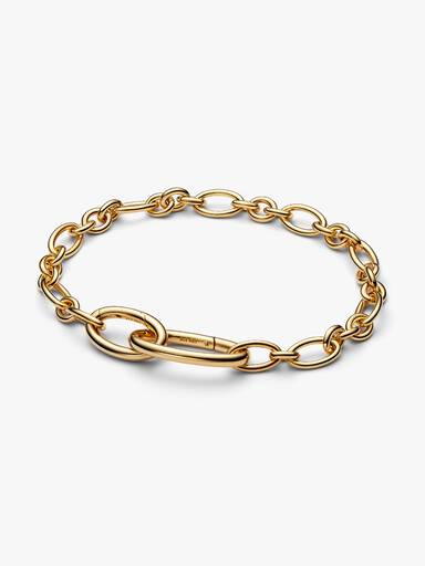 Brazalete de cadena de eslabones ovalados que se puede abrir