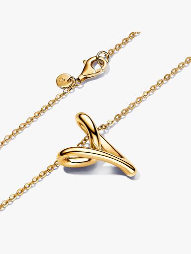 Collar Corazón Forma Orgánica Oro