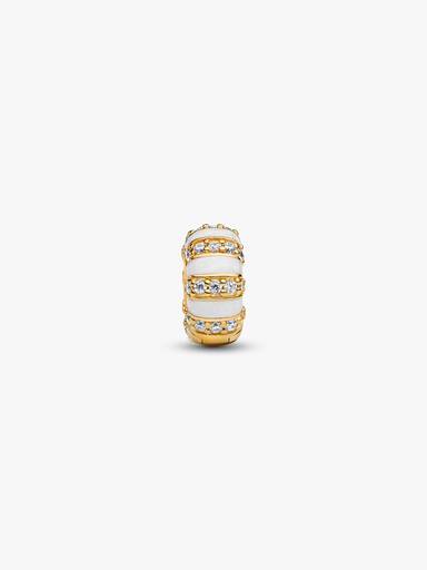 Charm de Clip Esmalte y Gemas Dorado Talla única
