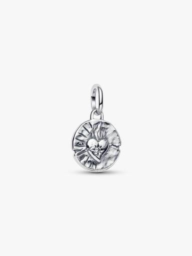 Charm Medallón Corazón y Rayos