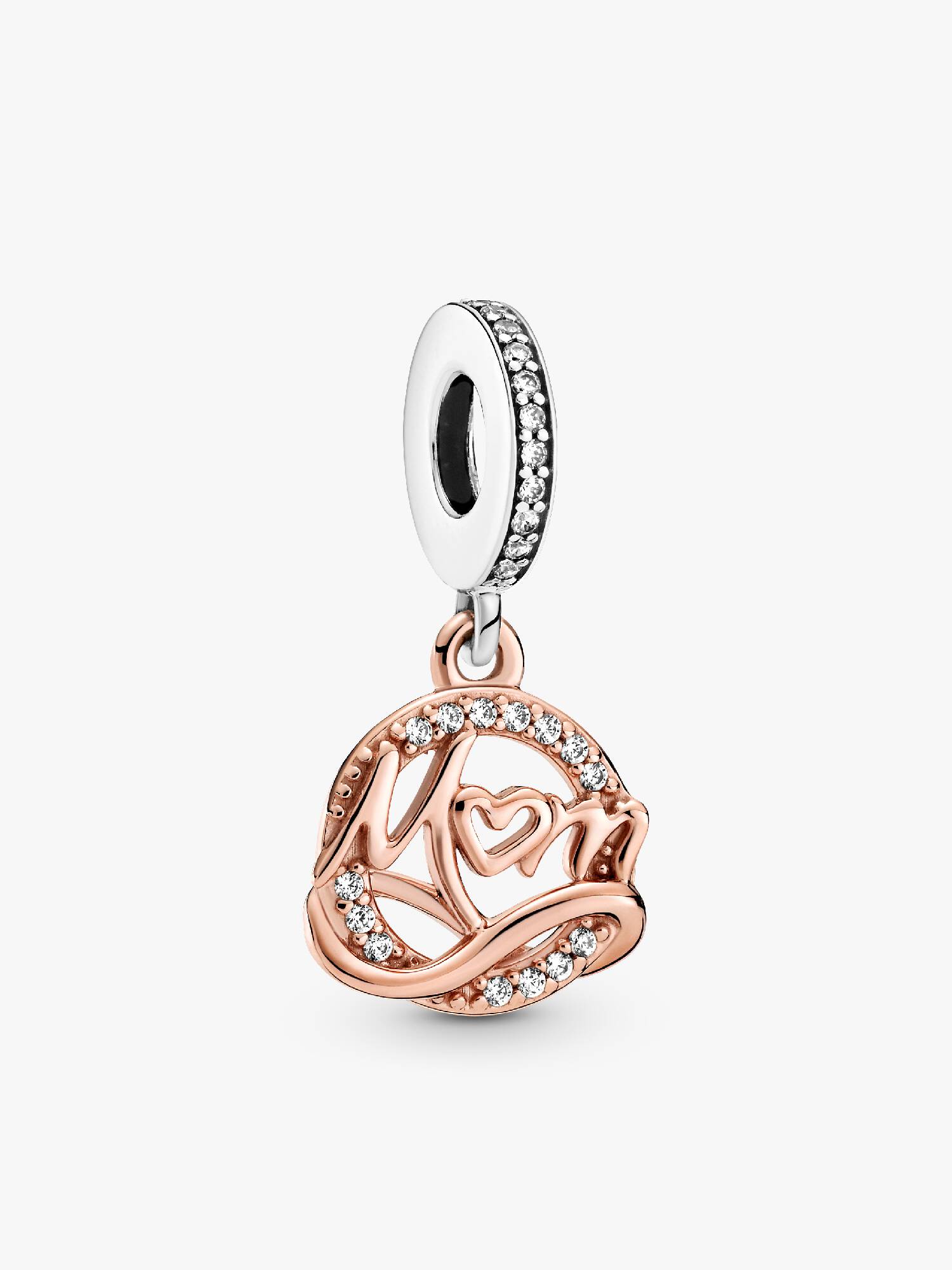 Charm colgante de dos tonos Mamá