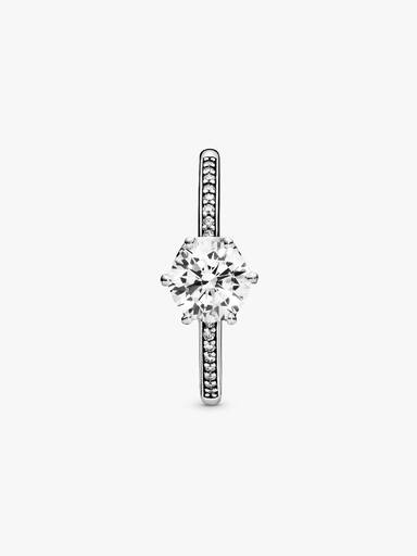 Anillo Corona deslumbrante transparente