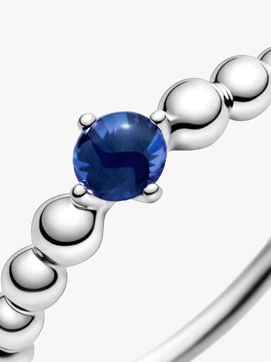 Anillo de Cuentas Azul Mar