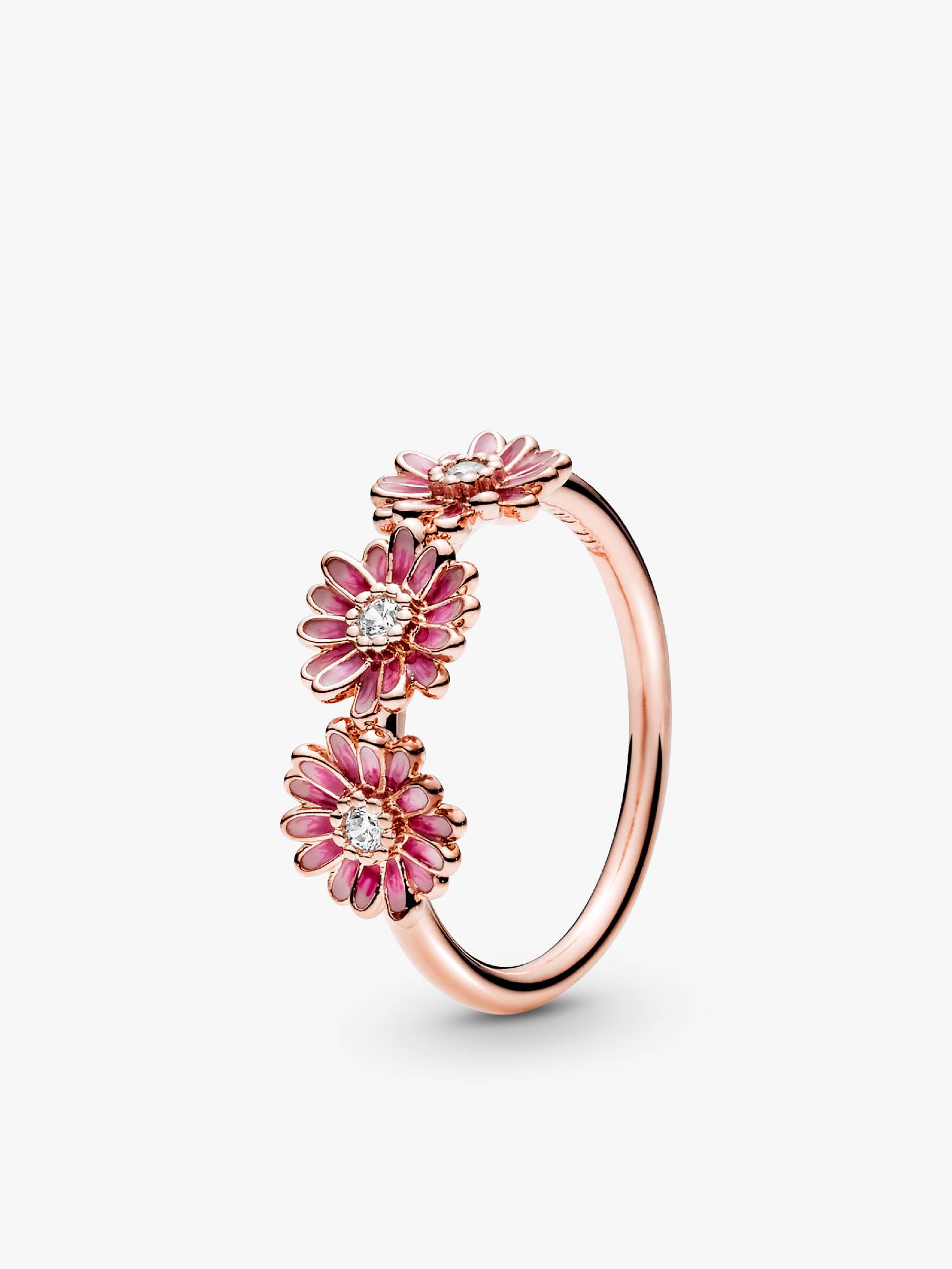 Anillo Trío de Margaritas Rosas 60