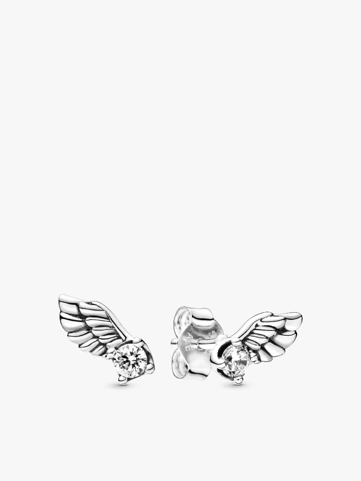 Aros de botón Ala de Ángel Brillante