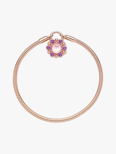 Pulsera Candado Resplandor Heráldico, PANDORA Rose™ y Cristales Rosa y Violeta