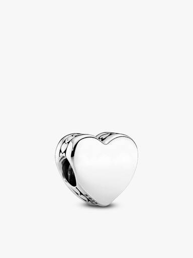 Set de brazalete con charm de corazón personalizable