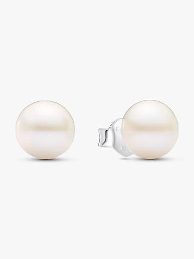 Aros de Botón Perla Cultivada de Agua Dulce Tratada de 7mm Talla única