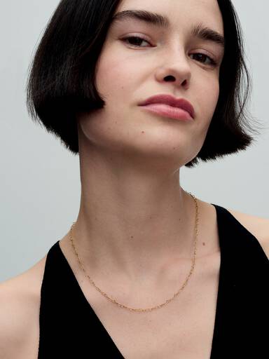 Collar Corazones Unidos Dorado