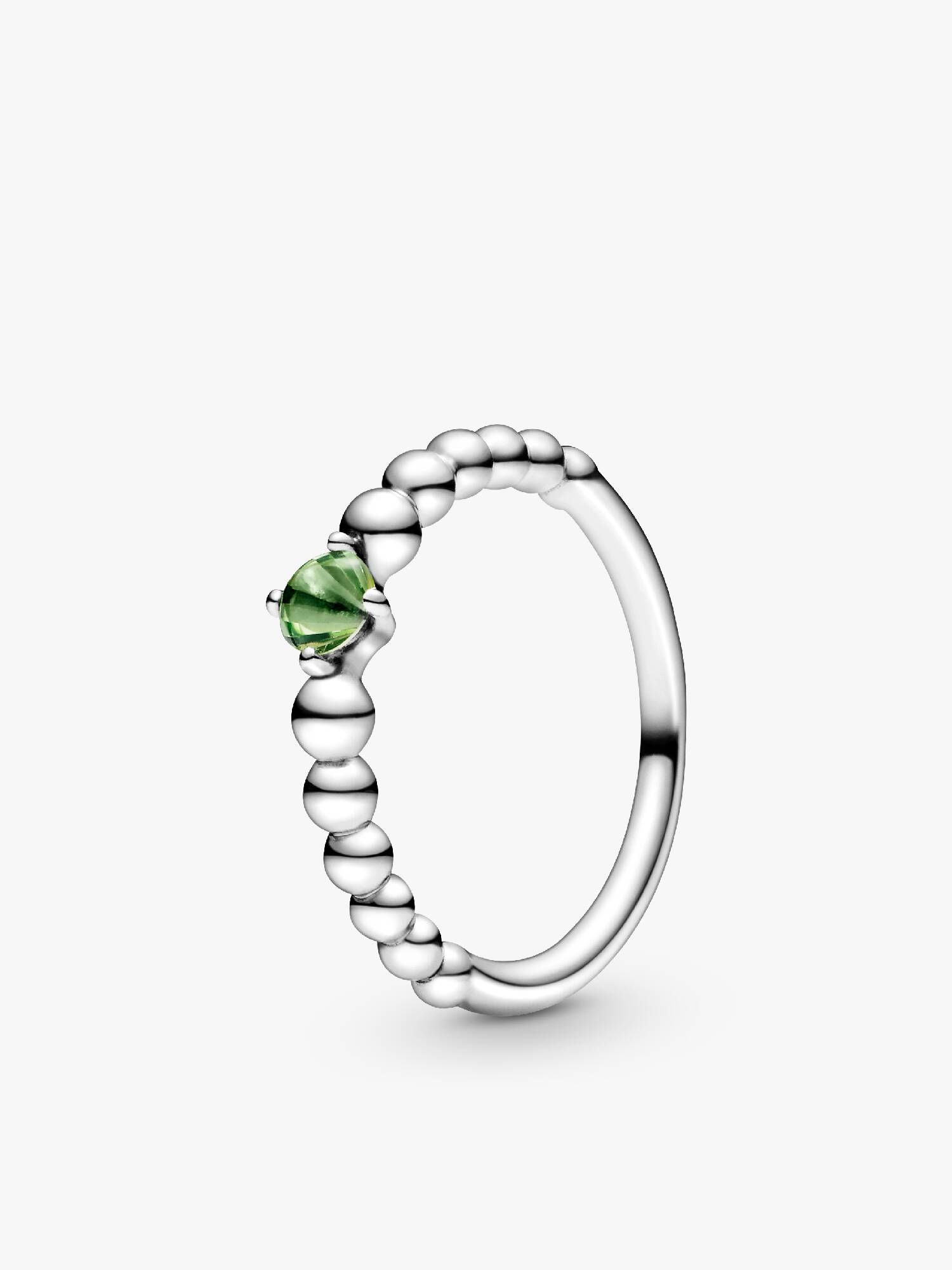 August Birthstone Beaded Ring