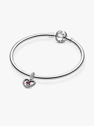 Charm Colgante Corazón con Piedra Natal de Julio