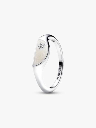 Anillo Pandora ME Mitad Sello Esmaltado Plata