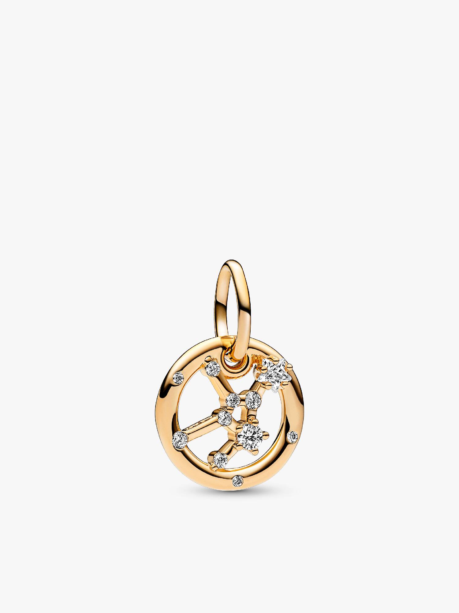 Charm Colgante Zodiaco Virgo Bañado en Oro de 14k