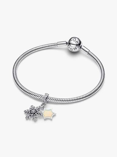 Charm colgante Copo de nieve opalescente