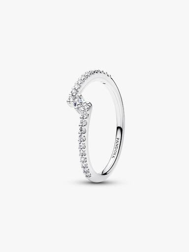 Anillo de Banda dividida Brillante en Pavé