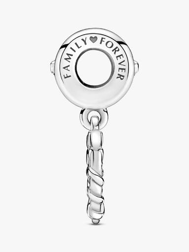 Charm colgante de corazón con árbol genealógico