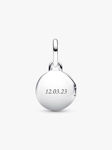 Charm Colgante Medalla Grabable que se abre Talla única Plata