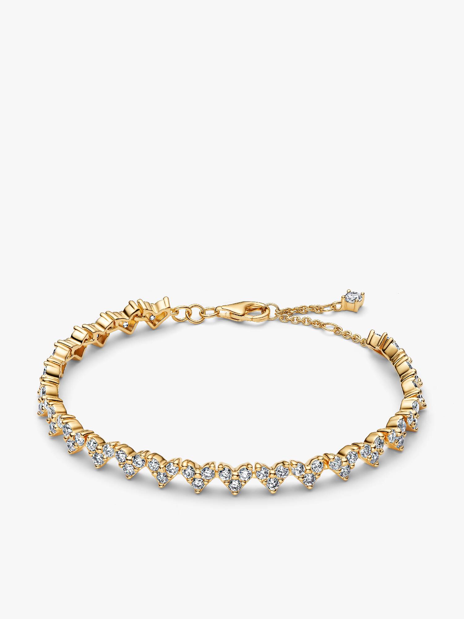 Brazalete Corazón Triple Piedra
