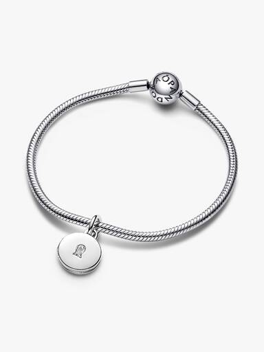 Charm Colgante Medalla Grabable que se abre Talla única Plata