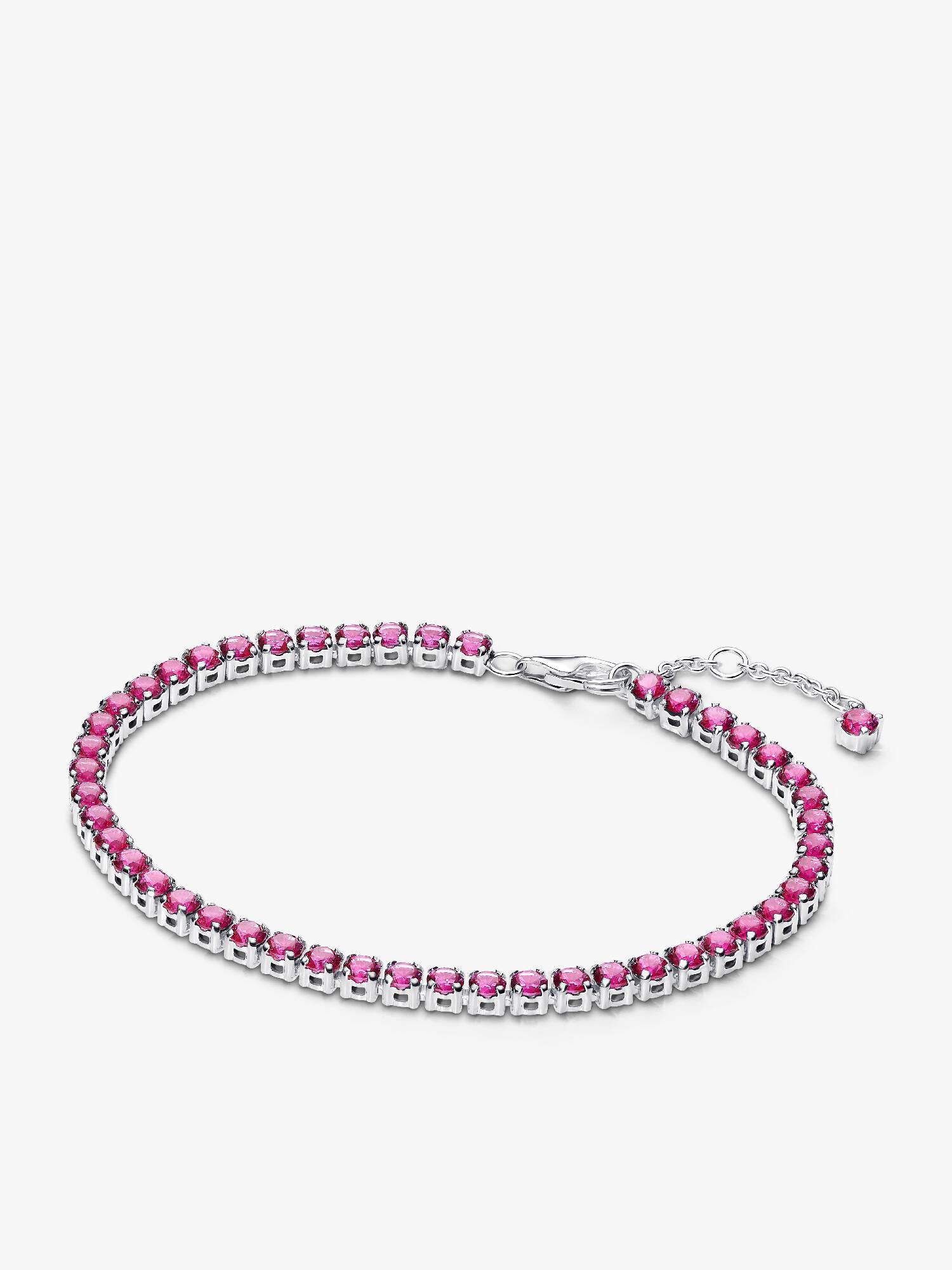 Brazalete de tenis rosa brillante