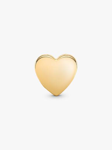 Charm Corazón para Grabar Dorado