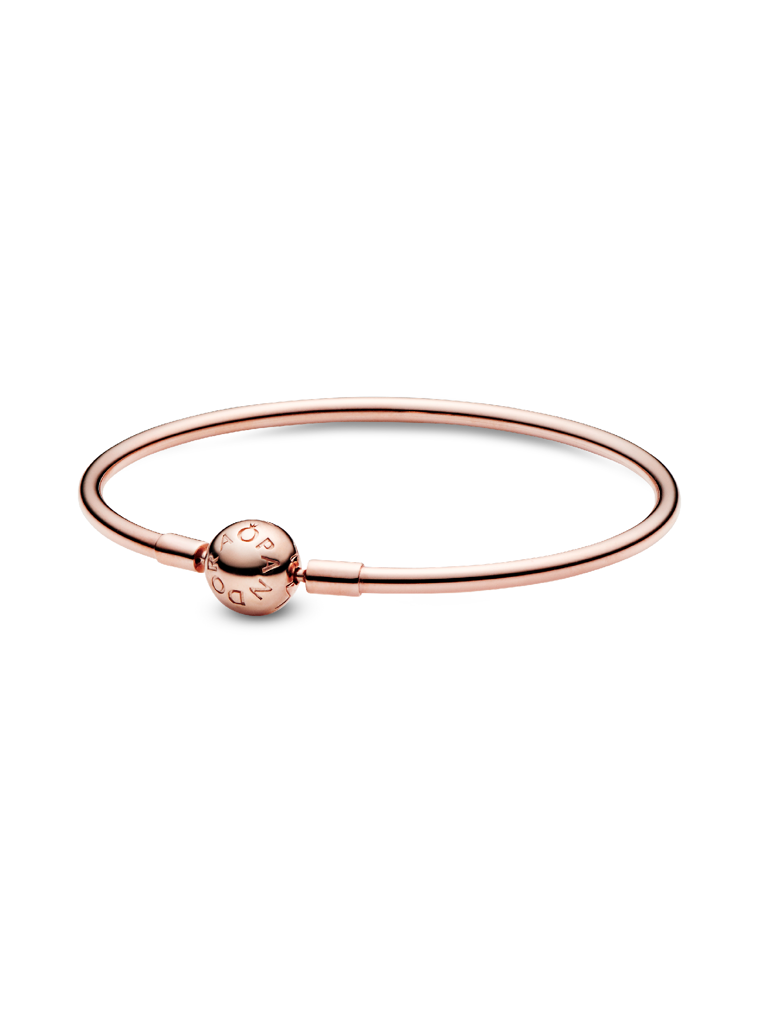 Brazalete rígido Pandora Moments en Recubrimiento en Oro Rosa de 14k 17 cm