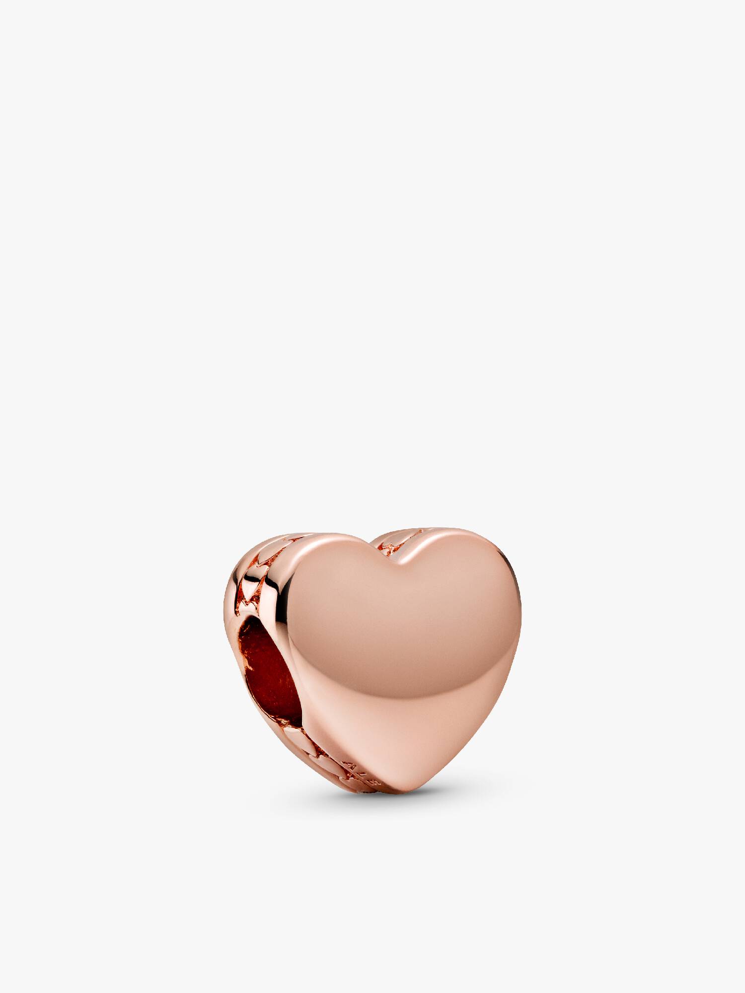 Charm Corazón para Grabar Rosa
