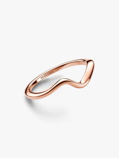 Anillo Ola Pulida Rosa