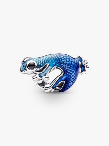 Charm Gecko Azul Metálico Pandora Plata Esterlina
