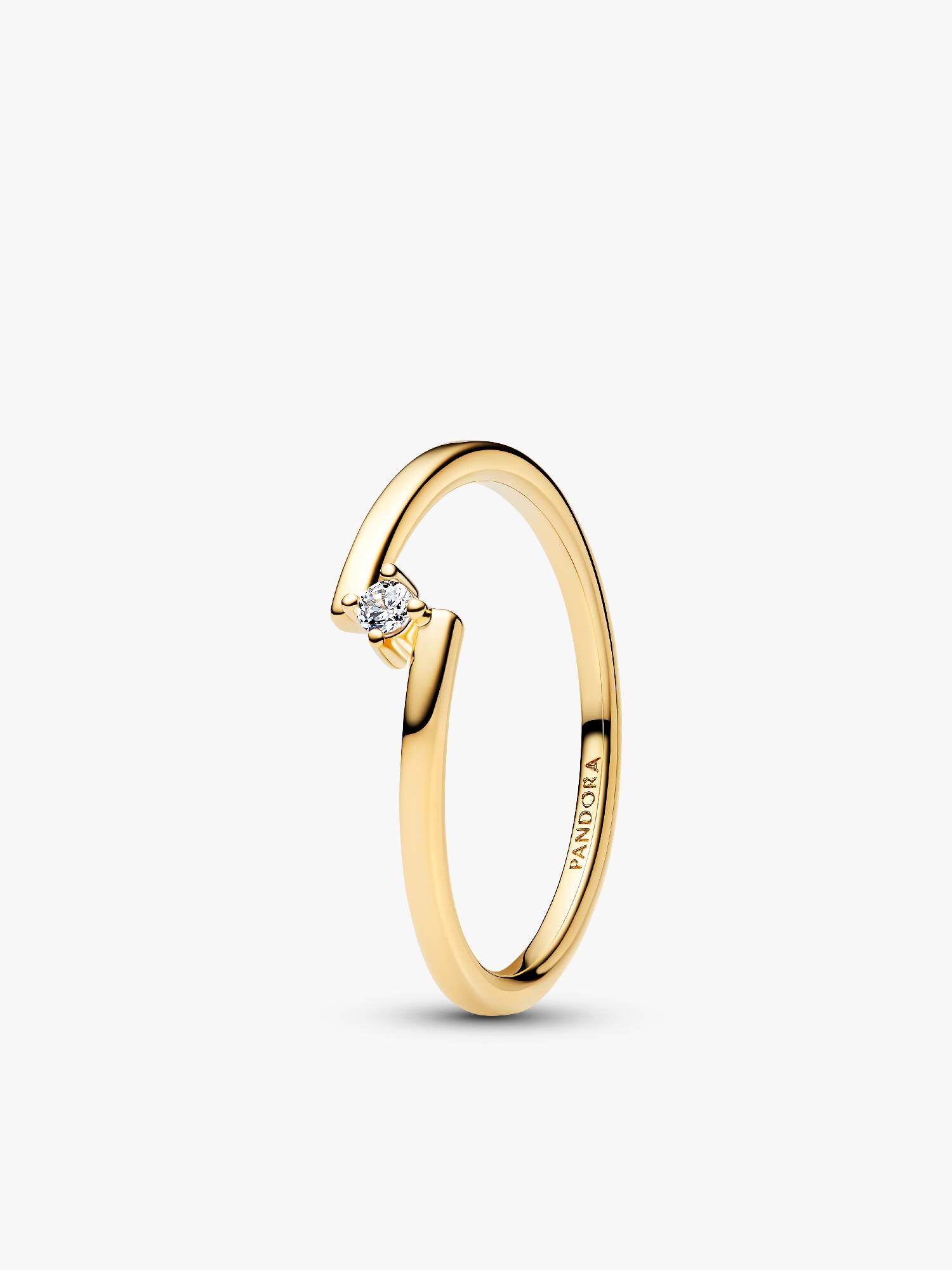 Anillo  Solitario de banda abierta