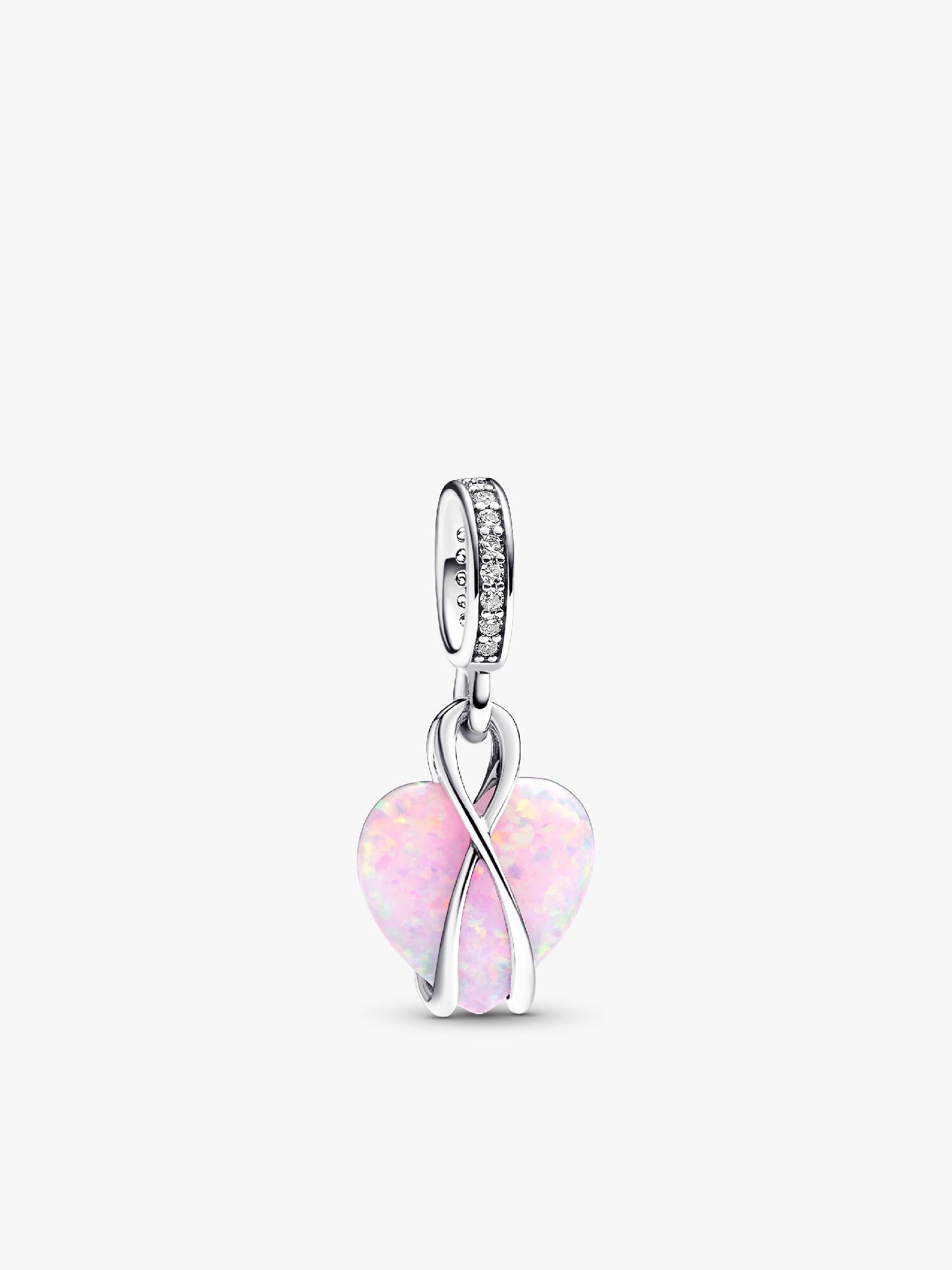 Charm Colgante Corazón Opalescente Mamá