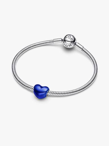 Charm Corazón Azul Metálico