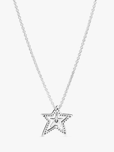 Collar collier Estrella asimétrica en pavé
