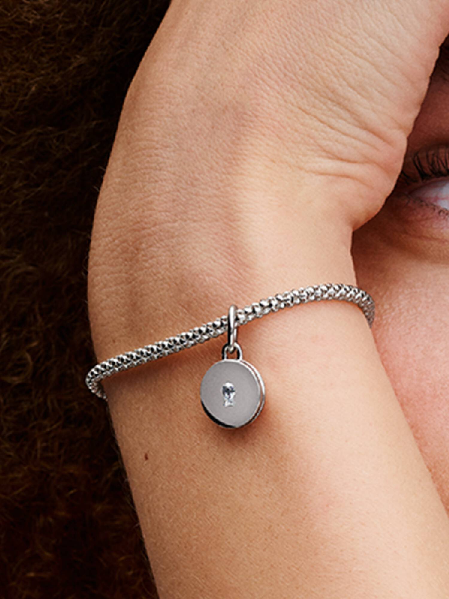 Charm Colgante Medalla Grabable que se abre Talla única Plata