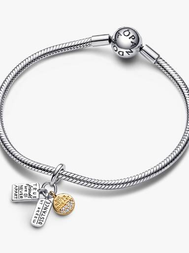 Charm Colgante Triple Amistad Talla única