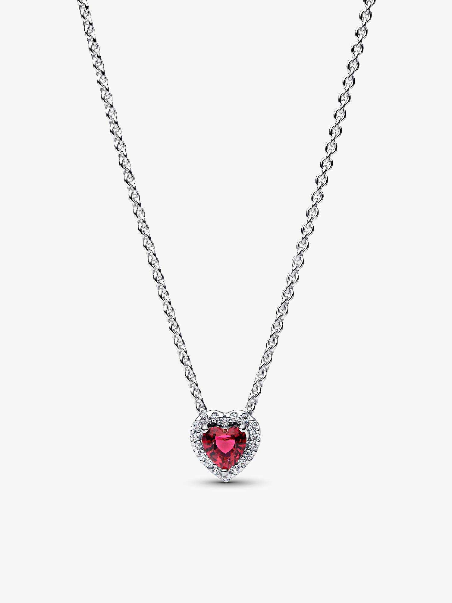 Collar Collier corazón rojo elevado