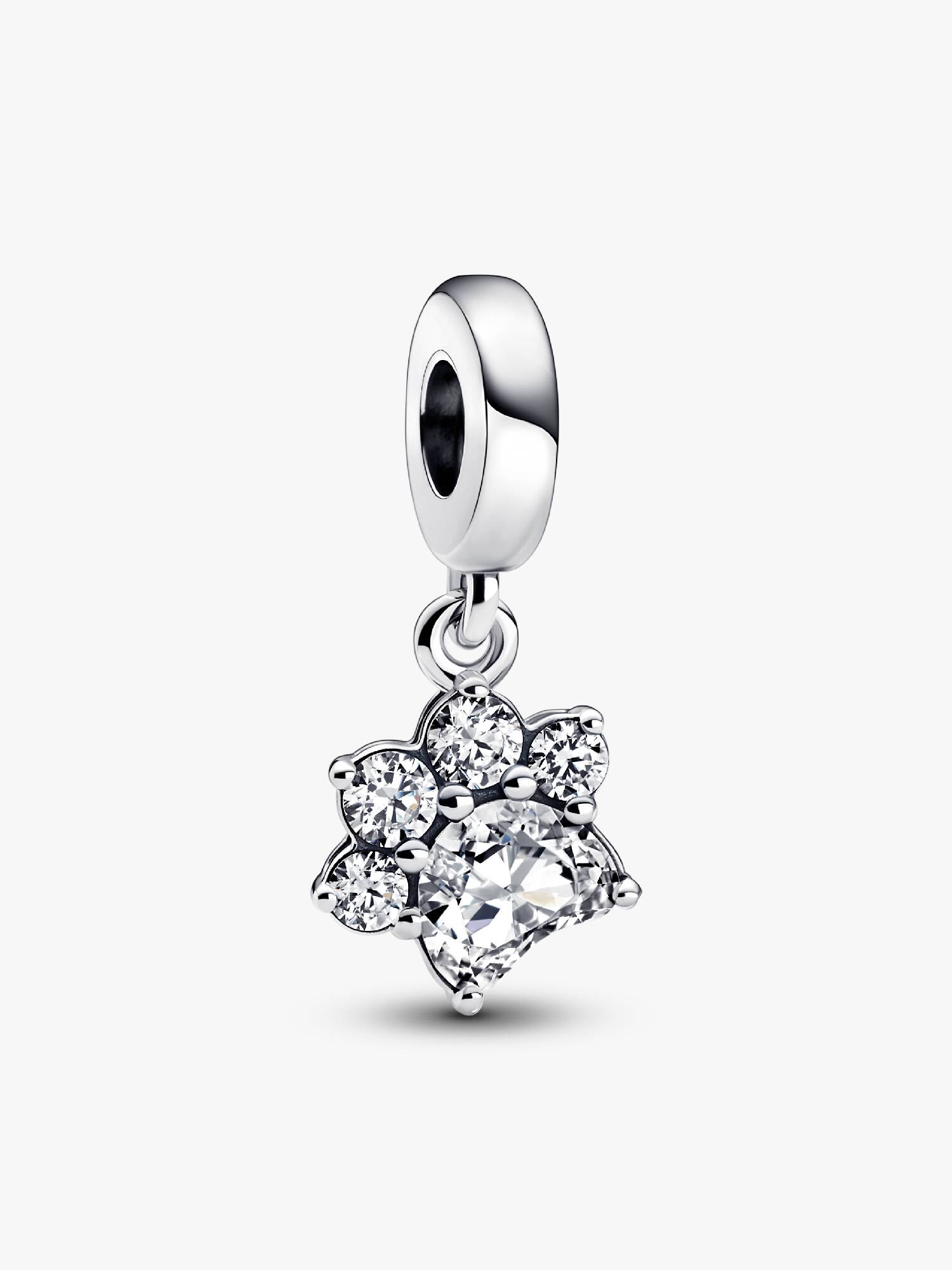 Charm colgante Huella de mascota reluciente Pandora Plata Esterlina