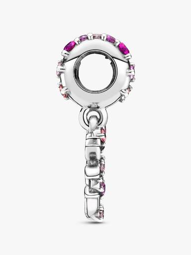 Charm colgante árbol genealógico con corazón rosa