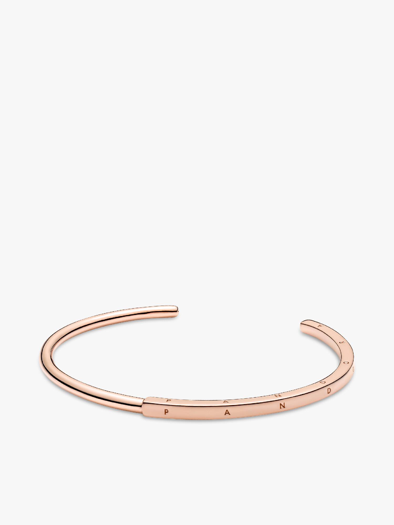 Brazalete Rígido I-D Pandora Signature Recubrimiento en Oro Rosa de 14k 16 cm