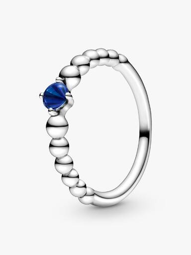 Anillo de Cuentas Azul Mar