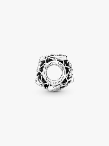 Charm Calado Cadena De Eslabones Con Candado