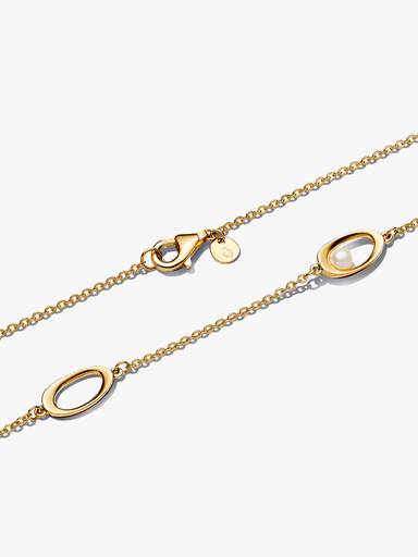 Collar Perla Cultivada de Agua Dulce Tratada y Forma Ovalada Orgánica