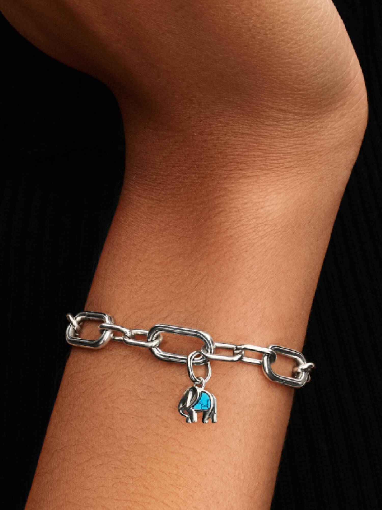 Mini Dije Colgante Elefante Turquesa