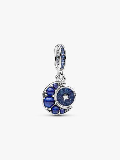 Charm Colgante Giratorio Luna Brillante Talla única