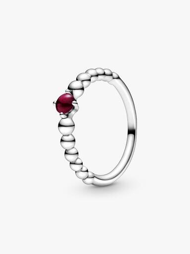 Anillo de Cuentas Rojo Oscuro