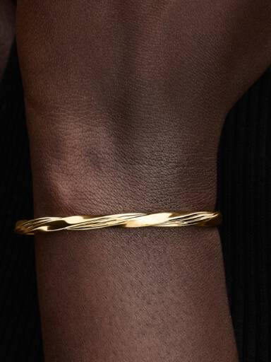 Brazalete rígido abierto retorcido