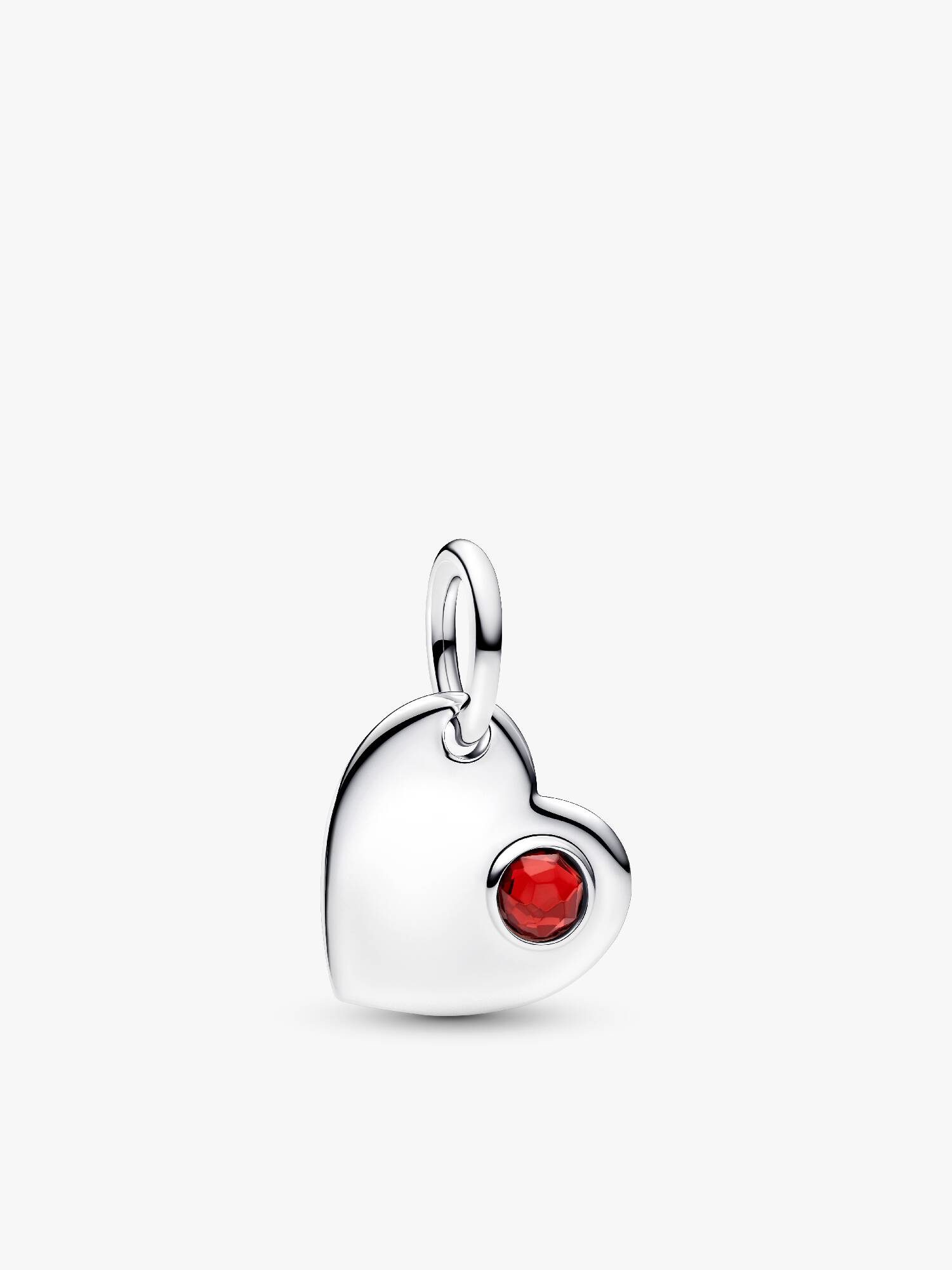 Charm Colgante Corazón Grabable de piedra Roja