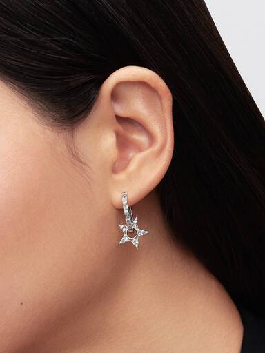 Aros de Aro Calados Estrella Brillante
