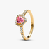 Anillo de Corazón rosa elevado Anillo de Corazón rosa elevado